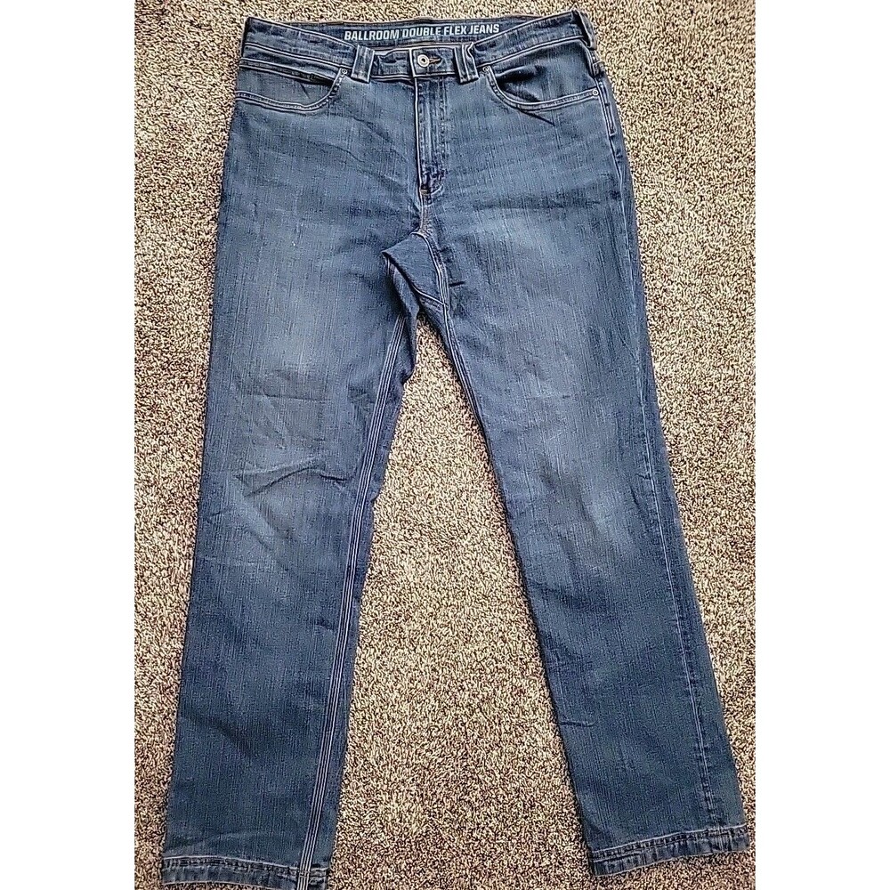 Duluth Trading Co Jeans Mens 36x36 Blue Relaxed Fit Ballroom Double Flex Jean